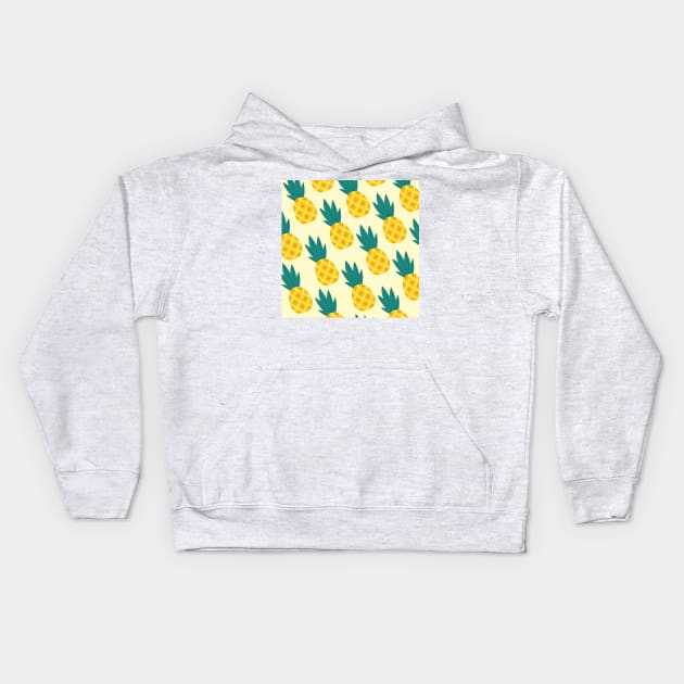 pineapple pattern Kids Hoodie by Yenz4289